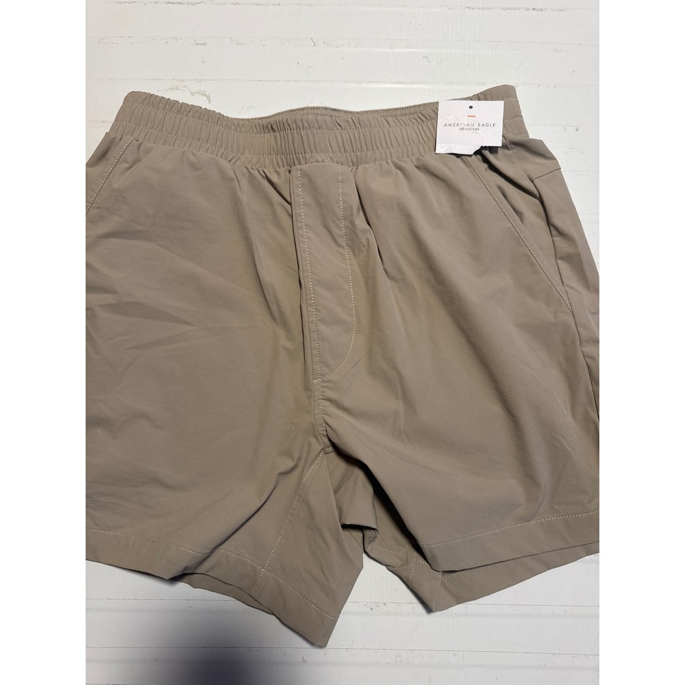 American Eagle Shorts Mens Small Tan NWT Active Athletic Elastic Waist 28